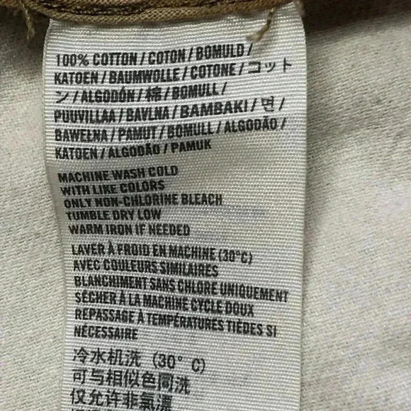 Hollister Cargo Shorts Mens 28 Beige Distressed Button Fly Flat Front Mid Rise - Picture 6 of 6